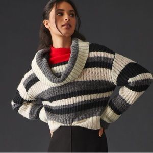 NWT BY ANTHROPOLOGIE STRIPED TURTLENECK SWEATER Size S